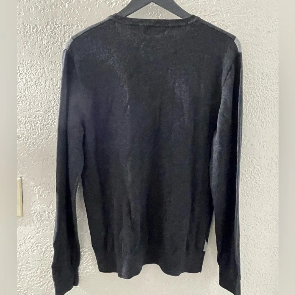 VTG Claiborne Men’s Charcoal Knit Sweater Top‎ size Small